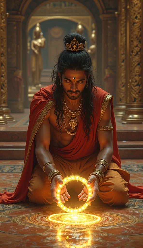 a cinematic 3d cartoon style, raja vikram eager to meet the sadhu, testing his powers, intricate details, beautiful colors, dramatic lighting, whimsical fantasy, masterpiece, ultra-detailed, 8k, (best quality:1.2), photo-realistic, studio lighting, extremely detailed, vivid colors, dramatic shadows, volumetric lighting