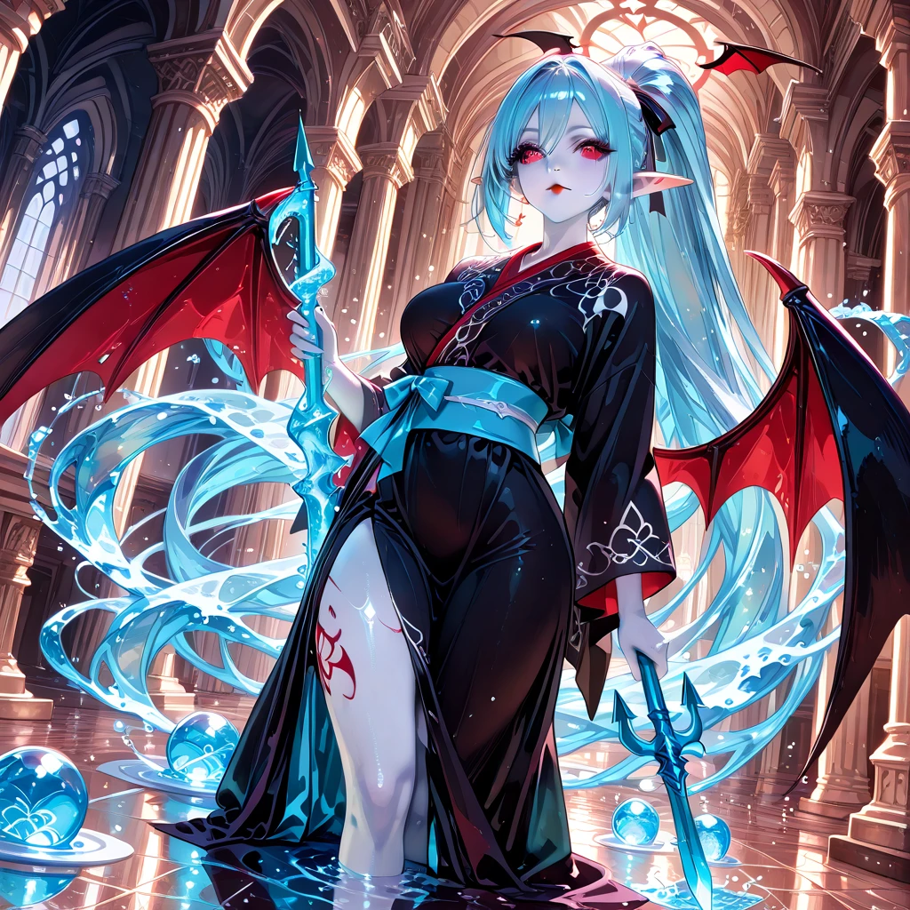 [jinx liga das lendas], (((ROUPA DO VENOM COM SIPERMAN)))  jinx lol, ((" COM ROUPA DE HOMEM ARANHA PRETA E VERMELHA ESTILO VENOM")) ""com cabelo azul NEON""simbiose totalobra prima, (melhor qualidade: 1.2), (alta resolução), (qualidade superior), (8k, 4k, intrincada), (full-body),