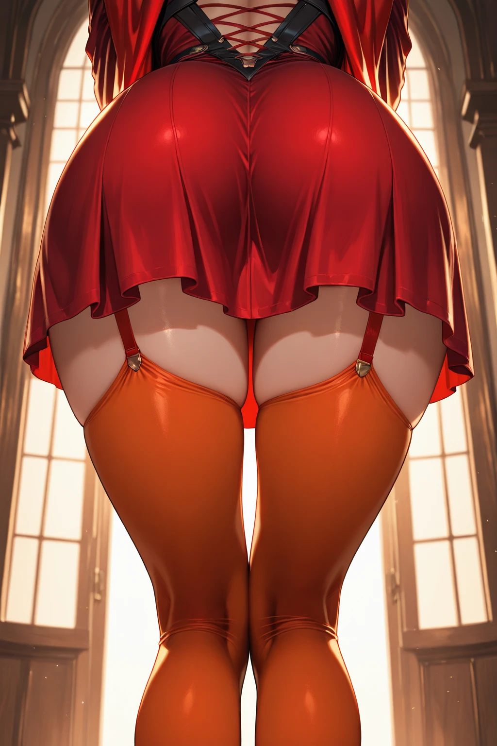 Girl vs、Red bikini armor、armure、Tangled in tentacles、Wall of flesh、small、small裤衩、CK、Open your crotch、、、embarrassed from，Back Shadow，big ass，the face，Buttocks to camera，is shy