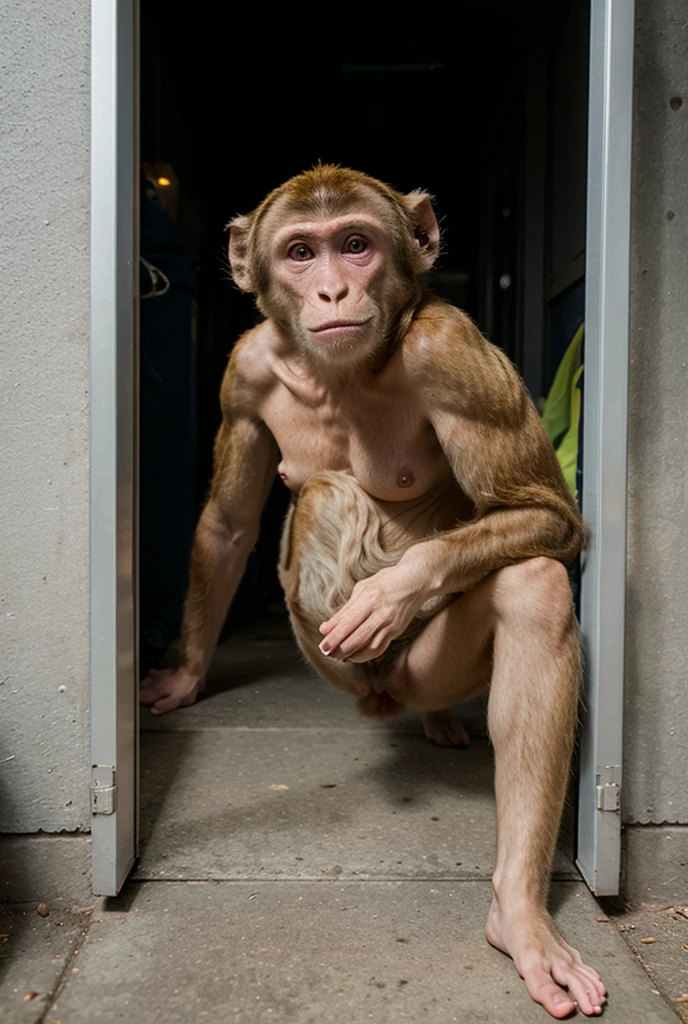 A monkey masturbating on Emma Watson's face