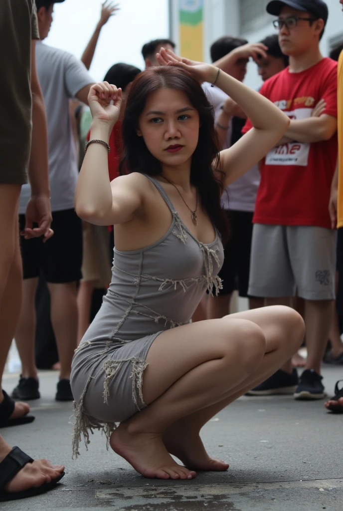 (8k, 超A high resolution,Ultra-high resolution、RAW Photos、 highest quality, Tabletop:1.5)、Maria Ozawa;life of々Beautiful portrait、超A high resolution、highest quality、 (Big Breasts、With pride:1.3)、(フルヌードボディーのFull Body Shot)、(locker room:1.2) break (Natural skin texture、Detailed skin、Hyperrealism、Ultra Sharpness)、Intricate details、Written boundary depth、Sexy adult woman、Short black hair、Tight aster pieces、highest quality、High detail))、(Realistic:1.4)、alone、Shut your mouth.、Laughing happily、Big eyes、Transparent double eyelids、eyelash、Long neck、Absolute area、Beautiful clavicle、Perfect Face、Thin lips、Small face、(Gazing at the audience、Eye highlights、Light brown eyes、Lip gloss)、(From the side:1.2),((Full figured supermodel standing, Full body in frame))、Full Body Shot、((Straight long hair_Hair reaching down to the waist:1.3))