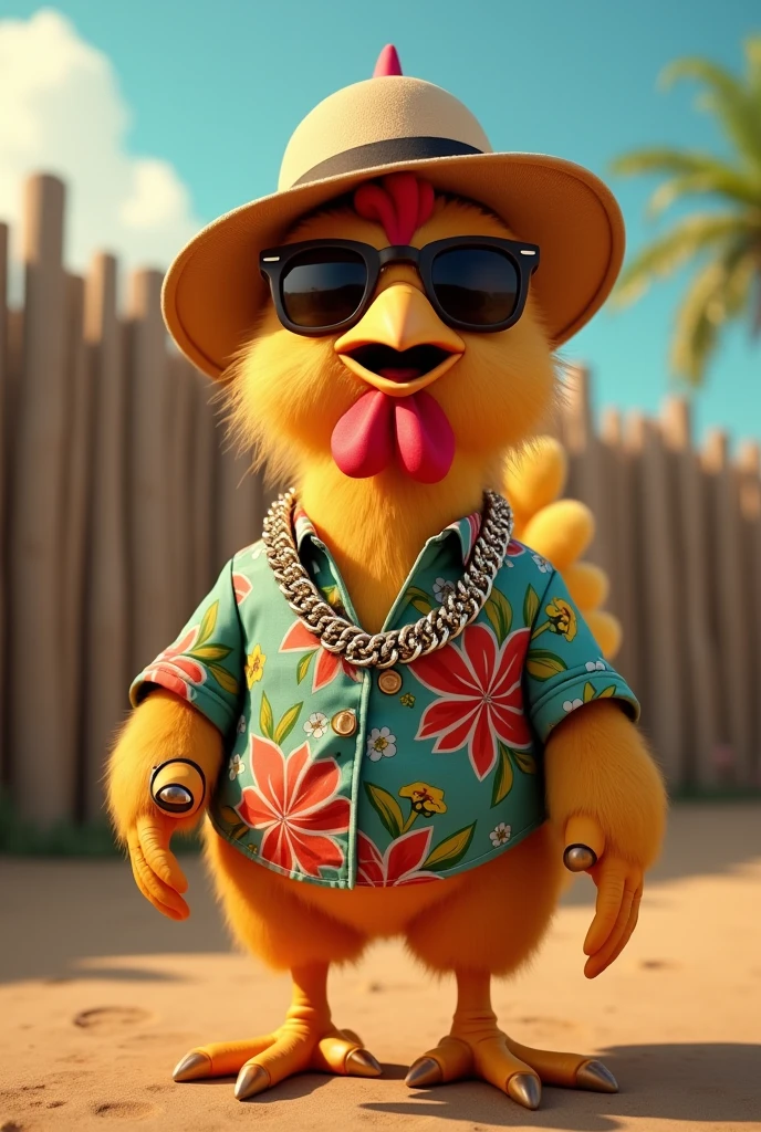 male, bird, Torchic, background, (cinematic lighting:1.1), (perfect focus:1.1), 8k hd, (detailed eyes:1.2),depth of field, bokeh, subsurface scattering, perfect breasts, wide ,((wearing a black jacket with the "LWH" logo on the back and front of the jacket)),bright colors, (furry detail:1.3),detailed background, realistic, photorealistic, ultra realistic,(Roblox mountain next to a river with many fish and vegetation ),realistic, photorealistic ,smile cute,(fluffy:1.3), furry, buff, (realistic fur:1.1), (extreme fur detail:1.2),((light orange fur)),(Black pupil, brown eyes,pixar style eyes),Torchic tail,3d pixar legs, with pectorals,brighter colors,Skinny body.