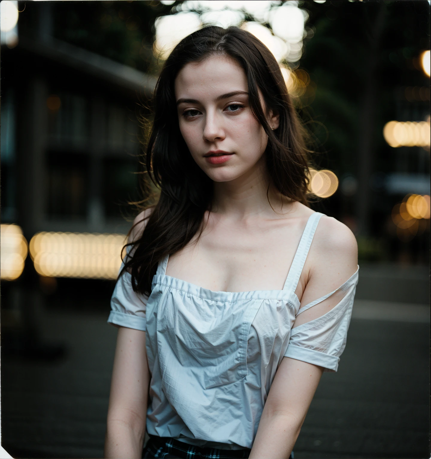 polaroid photo, night photo, photo of 24 y.o beautiful woman, pale skin, bokeh, hd
