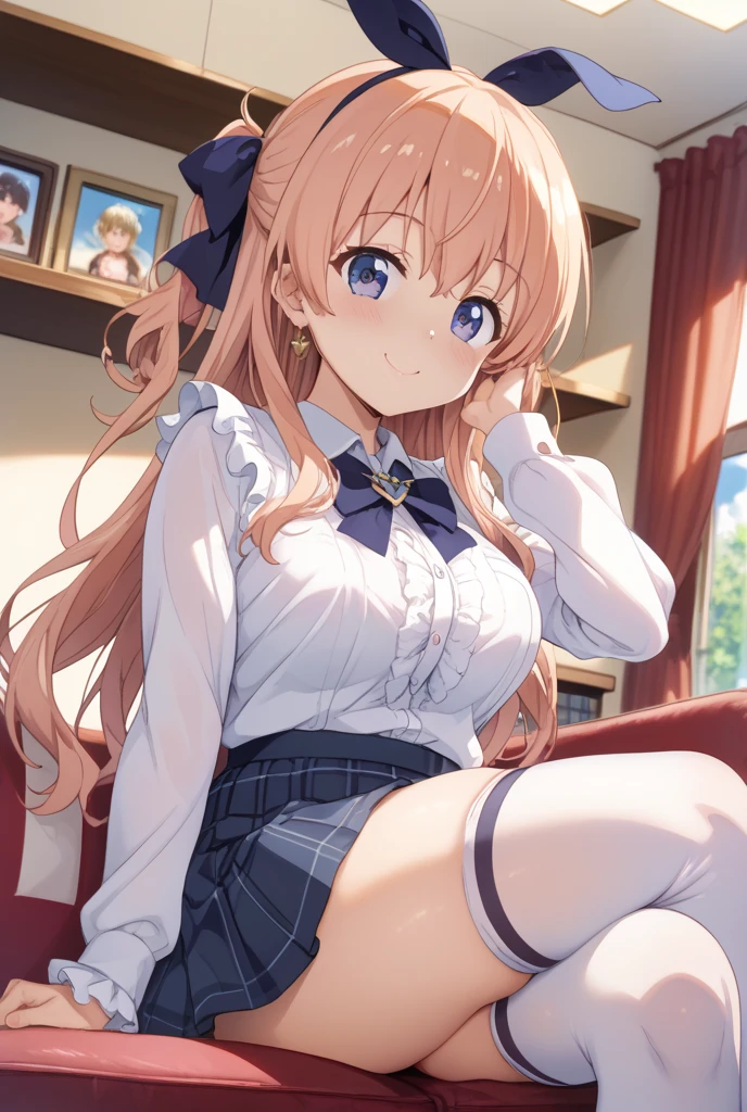 anime - style image of a woman in a white bra top and panties, seductive anime girl, marin kitagawa fanart, makoto shinka, rin, small curvy , anime best girl, sexy pose, smooth anime cg art, asuka suit under clothes!, cushart krenz key art feminine, ayaka genshin impact, zerochan art, white panties,cameltoe,full body,white pantyhose,squatting,pantyshot,å©•ä¸,1girl,star earrings,solo, blonde hair,braid,medium hair,bangs,bright pupils,brown eyes,hair between eyes,white pupils, jyesu
metal collar,neck ribbon,white shirt,black ribbon,center frills,corset dress,blue dress,long sleeves,frilled skirt,medium breasts,collarbone,smile, blush,
mary janes,outdoors,grass,wind,wind lift,falling leaves,, Exquisite visuals, high-definition,masterpiece,best quality,, 16yo,Young female,Beautiful Fingers,Beautiful long legs,Beautiful body,Beautiful Nose,Beautiful character design, perfect eyes, perfect face,expressive eyes, outdoors, forest, in the classroom
official art,extremely detailed CG unity 8k wallpaper, perfect lighting,Colorful, Bright_Front_face_Lighting,shiny skin,
(masterpiece:1.0),(best_quality:1.0), ultra high res,4K,ultra-detailed, (One lady)、(masterpiece)、(best qualtiy)、(ultra-detailliert)、(a high chroma)、(CG Illustration)、((Full Angle))、Female, 16 years old、Delicate beautiful face、(red blush)、(Wavy long hair、Dark blonde hair)、(dishevled hair)、((Shoulder top))、See-through clothes:1.3、((Black stockings))、(Pink Lace Panties)、(Dark blue pleated skirt)、(teats)、breasts of medium size,、((turned around))、(Woman sitting on the floor)、The best lighting、simple background
photography, 8K, HDR, highres, absurdres:1.2, Kodak portra 400, film grain, blurry background, bokeh:1.2, lens flare, (vibrant_color:1.2), (beautiful_face:1.5),(narrow_waist), ,NSFW,