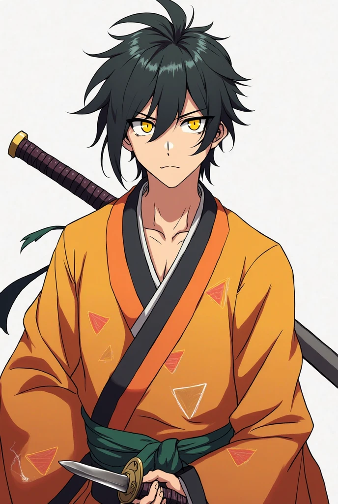 (all japanese anime version) angry boy giving off darkness with sinister look, With 
