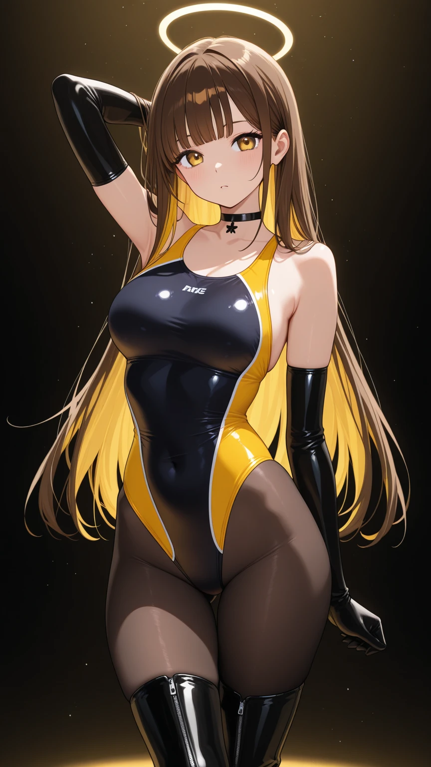 (ong、Bee girl、fishnet tights、Bee costume、Black and yellow striped outfit、Hexae、masterpiece、top-quality、top-quality、Official art、Beautifully Aesthetic:1.2、Muchimuchi)、(1girl in:1.3)、glitch art、(digital distortion)、a blond、Knitting chignon、Round eyes、Blue eyes、Challenging look、White background、Knee shot、seductiv、glamor、thick legs、ong、Bee girl、Leotard、honey bee、Bee girl、Bee costume、A sexy、needles、Bee wings、