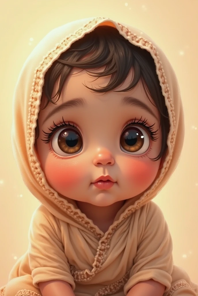 there is a baby sitting on a blanket with a hat on, wearing a cute hat, menino bonito, Serious expression, proud serious expression, looking serious, serious face, it's wearing a cute little hat, serious look, muito bonito, curious expression, in a child's room, acordando --auto