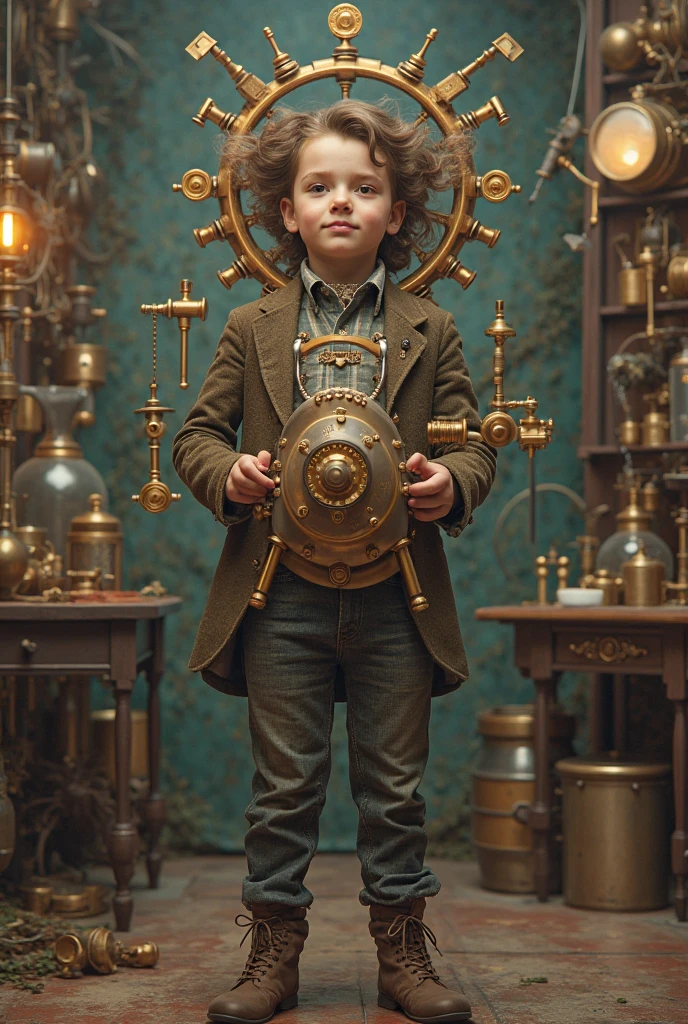 Steampunkai, child who investigates in a time machine