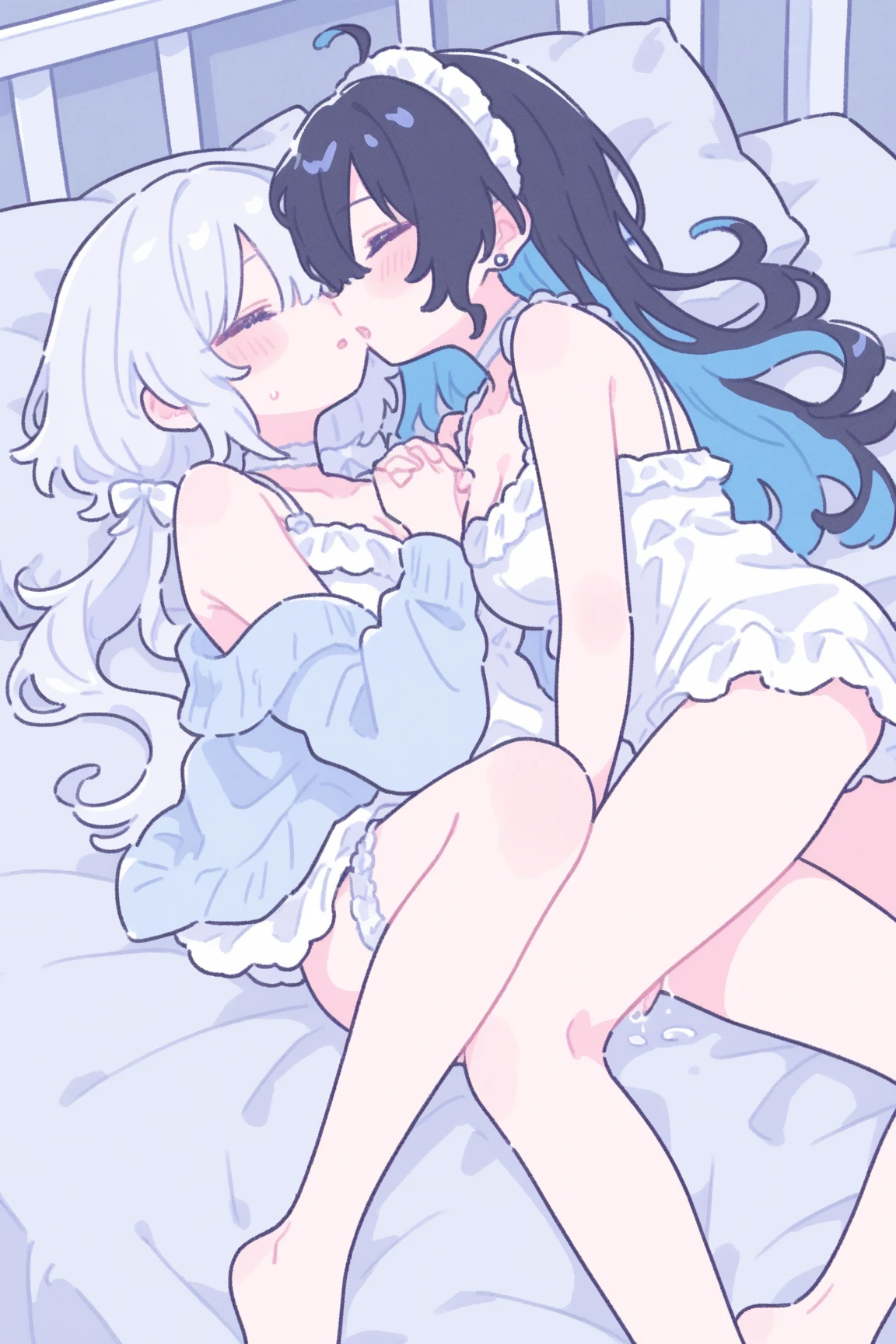 ,Luxury mansion in the suburbs,  (2+girls:1.5)、Mistress ???????????????? for her ??? slave maid to lick her ????????、Intense、Intense ?????? facial expression、Intense ???????? spasms、Full Color