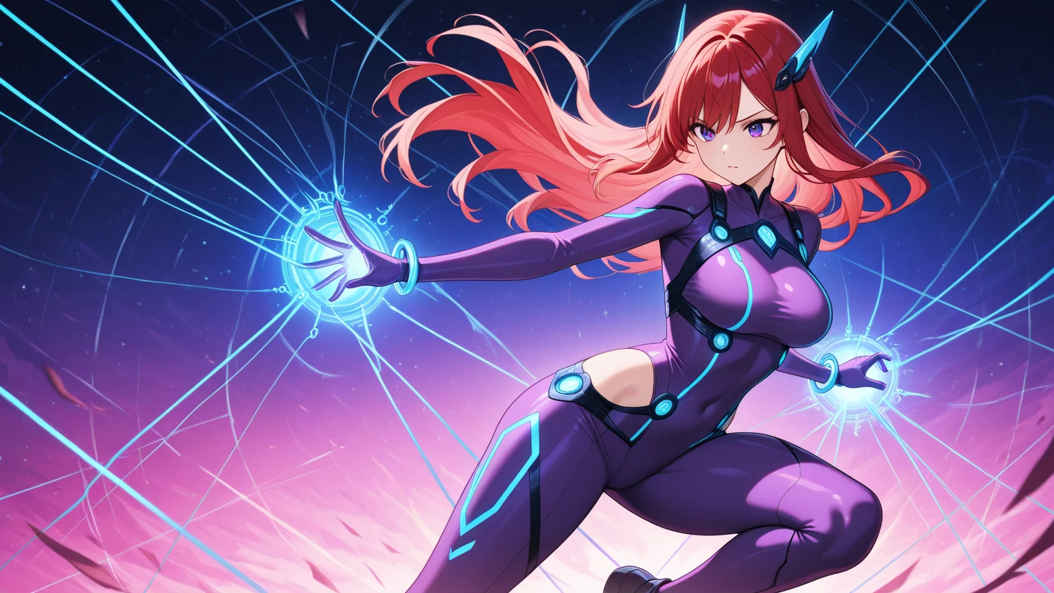 Masterpiece, Best Quality, Highly detailed, illustration, absurdres, 3girls, team squad, expressionless, blank eyes, looking at viewer, red gloves, emotionless, black latex, corrution, zofa suit, zofa soldier, mind control, female combatant, full body, hypnotized, standing, standing at attention, unhappy trance, full body suit, leotard, perfect female body, bad end precure, rubber suit, konosuba, wiz, black bodysuit, ahegao, yellow eye