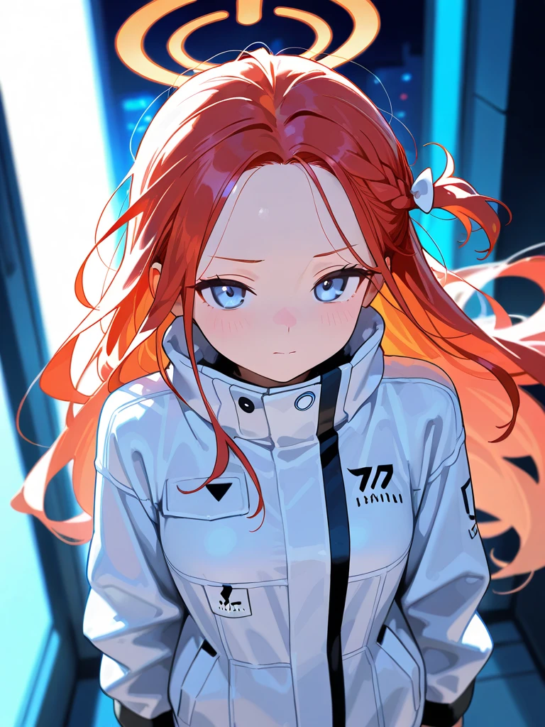 Highest quality High resolution Simple A cute girl cosplaying as Asuka Langley in a pilot suit head to feet:1.5