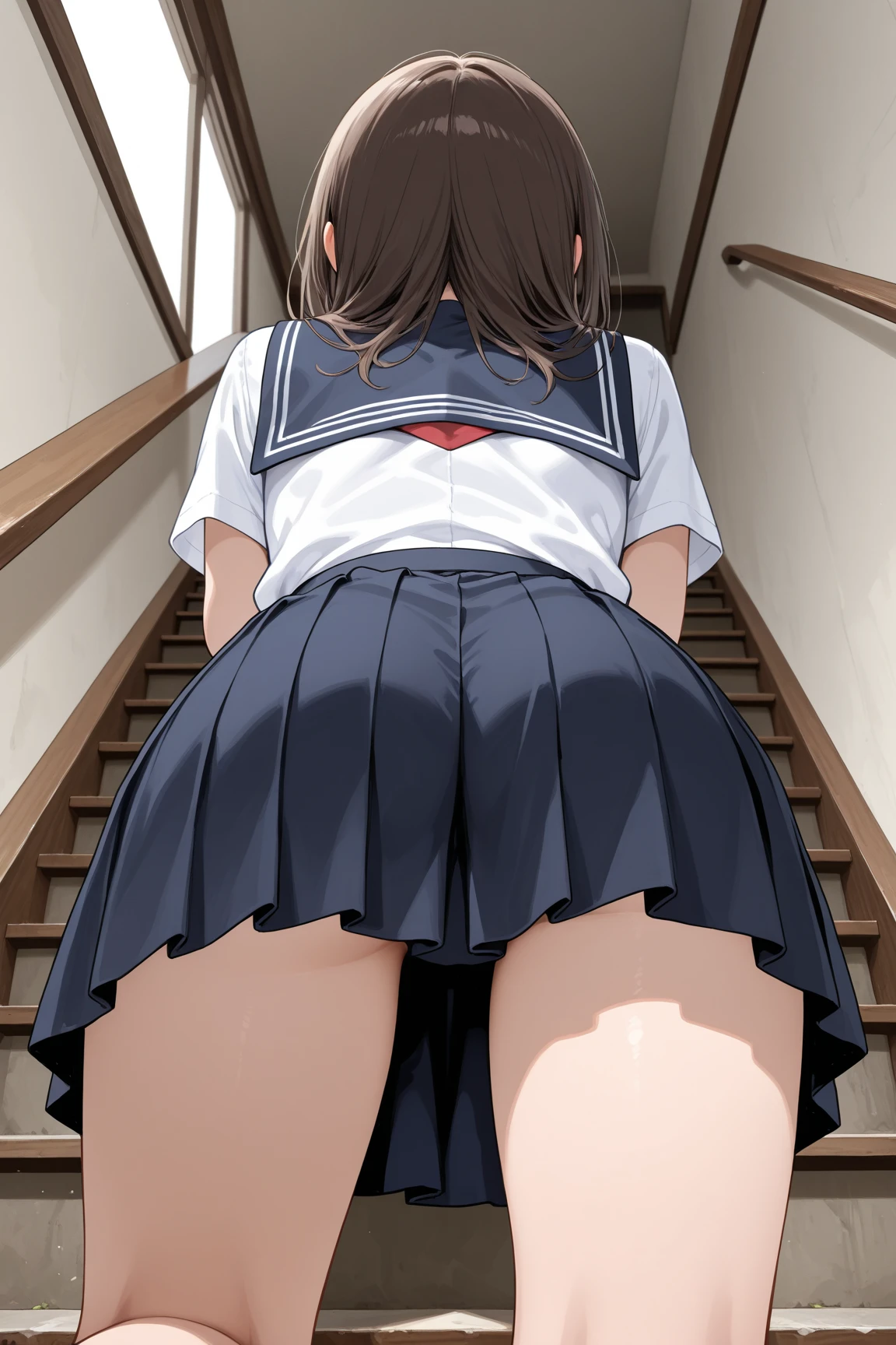 1girl, , cum on butt