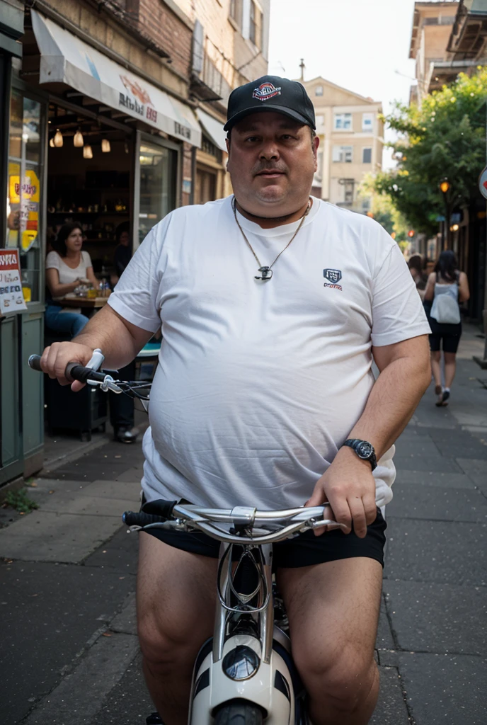 on a brazilian street, lot of full of people, chubby hairy fat man, amateur simple man, amateur man, pov male masturbation, big penis erect, photorealistic, correct anatomy. nipple piercing Fixed incorrect positioning of body parts and anatomical details., Realistic photo, 8k quality by photographer Bob Wolfenson, real photography, fujifilm superia, full HD, taken on a Canon EOS R5 F1. 2 ISO100 35MM, Scene from a modern commercial. hiperrealistic, big hard cock up,  tattoo girl, standing up, frontal view, 