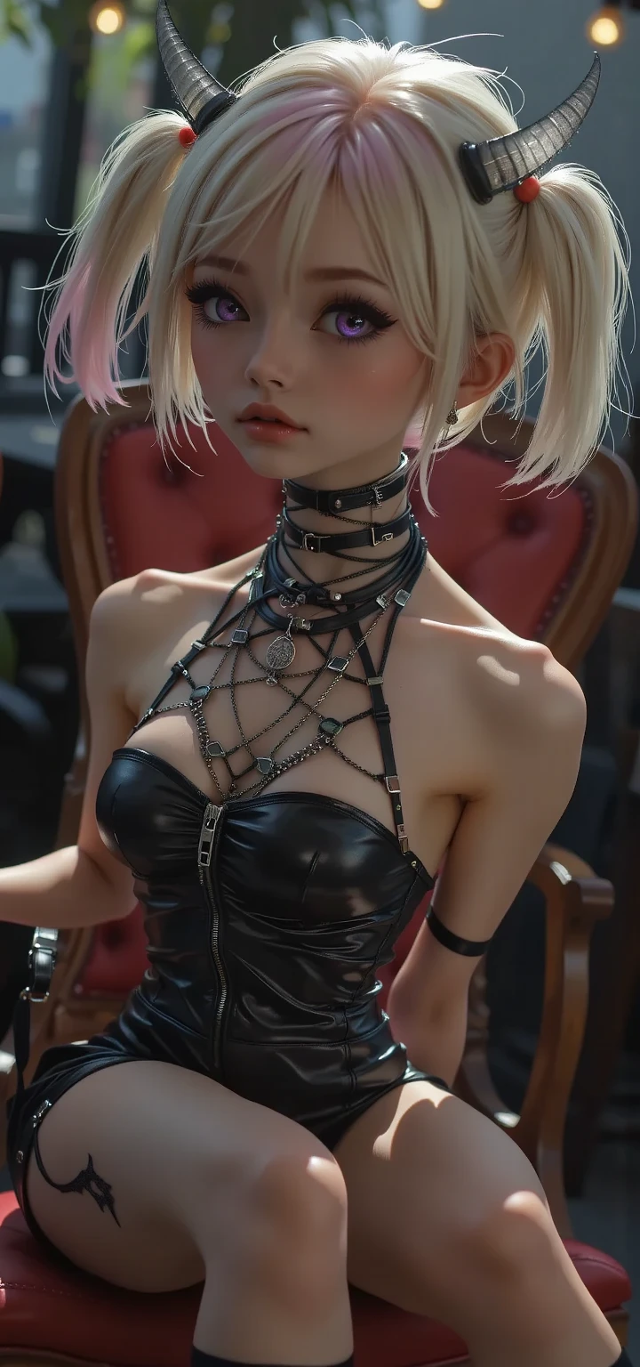 ((((Best Quality, 8K, 32K, masterpiece, 1.2)))),{{solo}},nsfw,{{{Artist: EUPHORIA's style}}},((perfect beautiful face:1.2)), ((pierced nipples, tags, chained nipples by chain:1.3)), ((kneeling, full body:1.2)), shacked hands, fetters, pierced clitoris, collar, embarrassed, blush, focus on breasts,