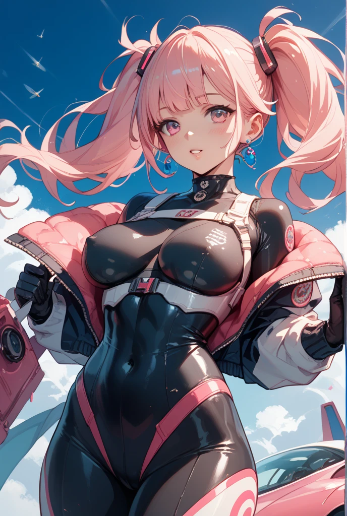 1girl,((plugsuit:1.3)), <lora:PerseusAzurLane[perseusorigin,white_dress]-000006:0.75>,cowboy shot, large breasts, outdoors,ruins,robot joints, street,abyssal ship,