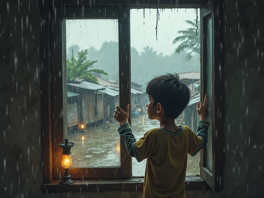 বন্যার পানিতে ভেসে ভসে শিশু dreby সিগারেট খাচ্ছে