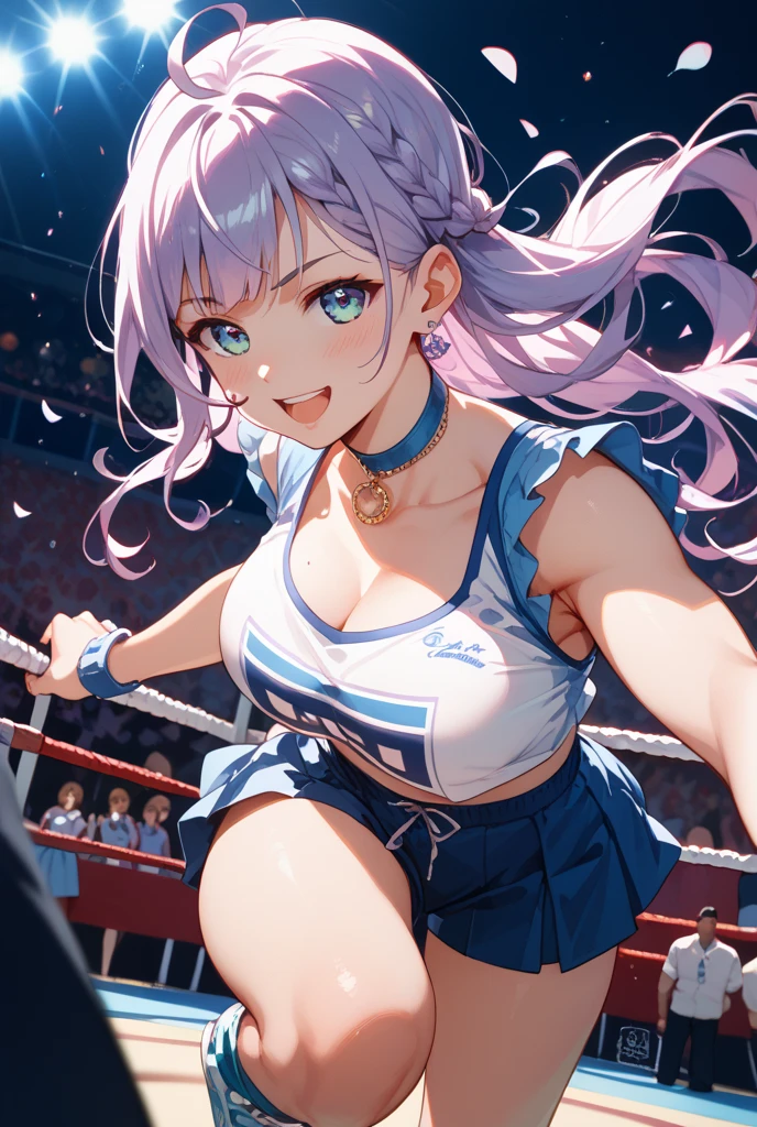 Strong muscles Loli's face Sexy clothes Plump breasts Full body picture