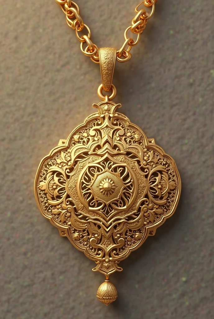 There is a golden ball，There is a Chinese pattern on it, Close-up Shot Shot, Golden ratio jewelry candy, medium close up shot,  closeup detailed, 1 6 k, 16k, close up shot of an amulet, medium close up shot, Medium shot close-up, choker necklace, festivity, closeup - view