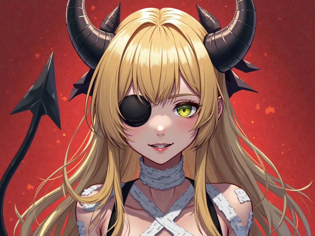 masterpiece, best quality, 8k, (g2h, gun to head, handgun, holding gun, Glock ,suicide, :1.5), cowboy shot, 1girl, bbeth, demon horns, yellow hair, purple eyes, ((business suit)), flaming eyes,crazy glowing eyes,psycho smirk, blood tears,