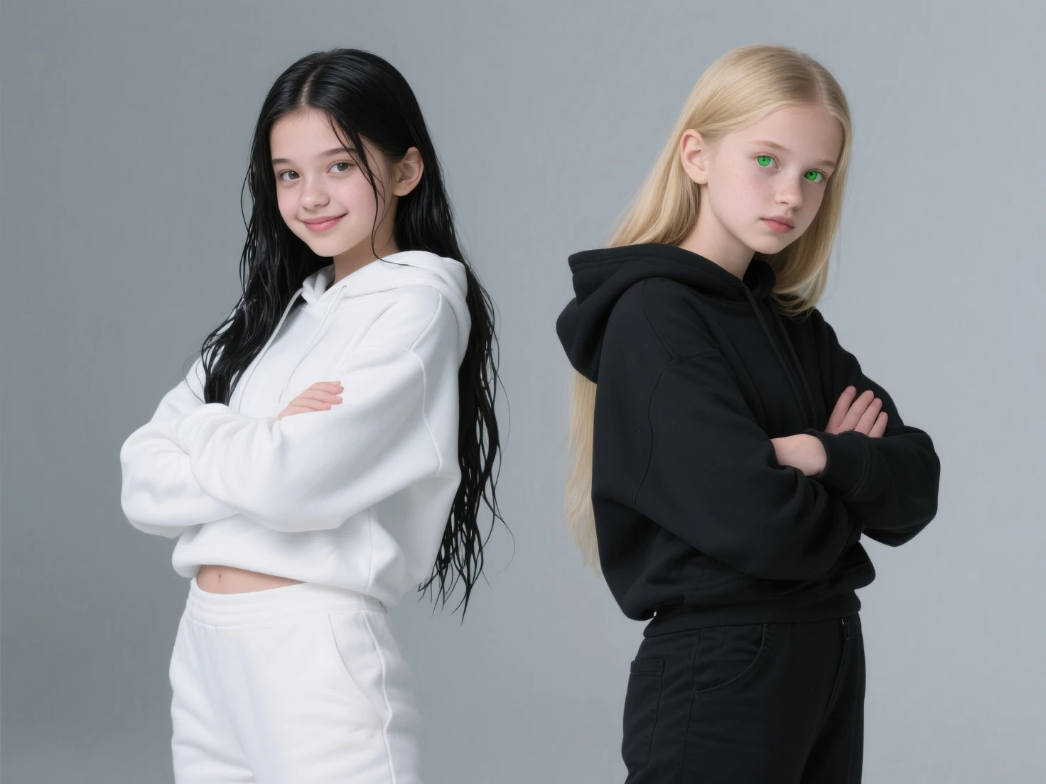 Top Quality, Masterpiece, High Resolution, 8k, wide objective, full body shot, (((skinny cute girl, barely legal, age 14), (oversized see-through puffer jacket with plunging Neckline, off-shoulder, short sleeves), medium perky breasts, extremely detailed face, detailed eyes, thin eyebrow, detailed lips, no makeup, long slick ponytail side shaved hair, small hips, (in a spaceship, on a bed), dim light, dramatic and neon colors, futuristic setting, intricate details, at night, random pose, random neon colors))