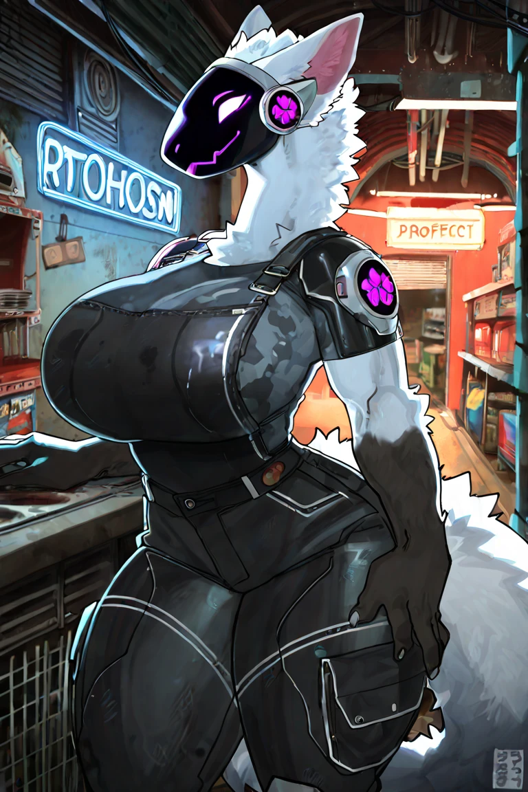 Army furry sci-fi, futurista ((nipples)) ((huge cock and balls)) hood, ((dildo))