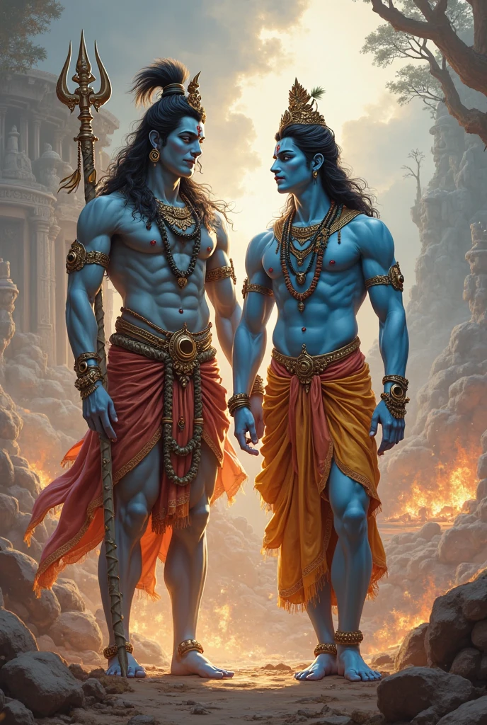 Hanuman ji and Mahadev combination
