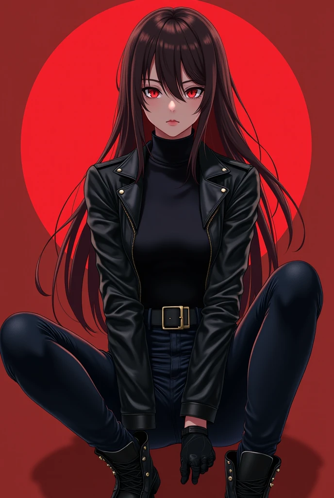 Create an image of a rogue man (inspired by Ban, from Seven deadly sins) that is half human, half fox, whose garments must be reddish/orange (like the color of a fox), with red brown eyes, straight black hair, tall and slim