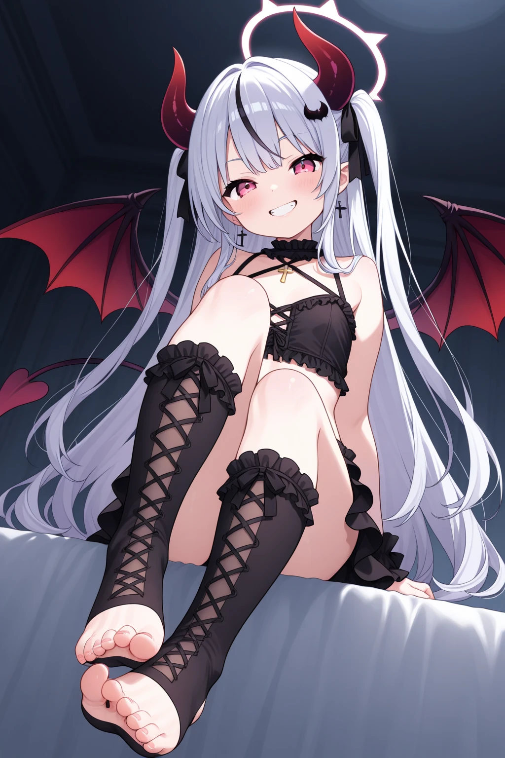 A pair of big white legs，Succubus