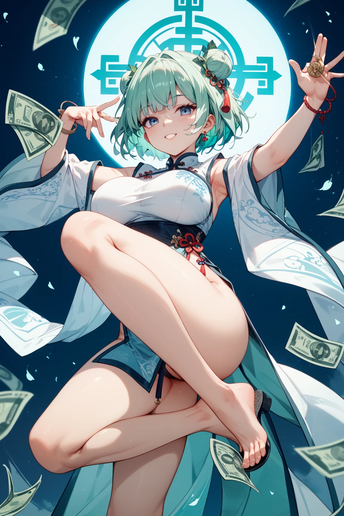 (sweat),teasing smile,1girl,nsfw,on back,(spread legs),((legs up)),(((girl is fucked by dick))),((money)),cum on vagina,((steam)),(((the girl is lying on the oilily pink air mattress))),pink wall,pink room, bathroom,(((oil))),(((vagina focus)),(((money))),beautiful detailed vagina,beautiful detailed legs,high contrast,pov,no panties,girl in heat,trembling motionline for orgasm,((((yuuka_(blue_archive)))))