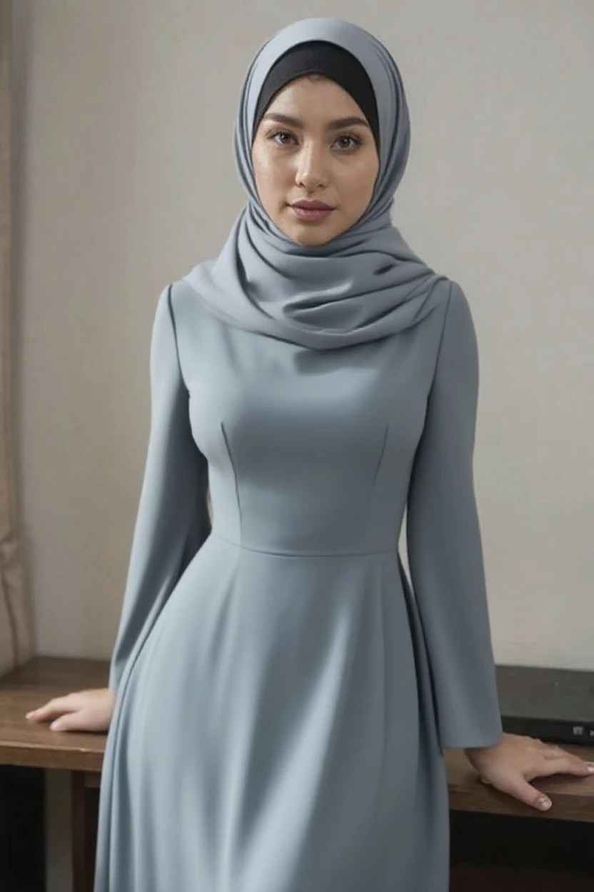 RAW, Best quality, high resolution, masterpiece: 1.3), beautiful Malay, girl in hijab,Masterpiece, perfect slim fit body, big gorgeous eyes, Soft smile, afternoon walk, City garden, Excellent lighting, Bright colors, Clean lines