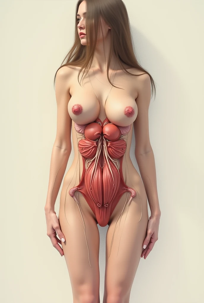 Mature woman with a penis and naked penis attached