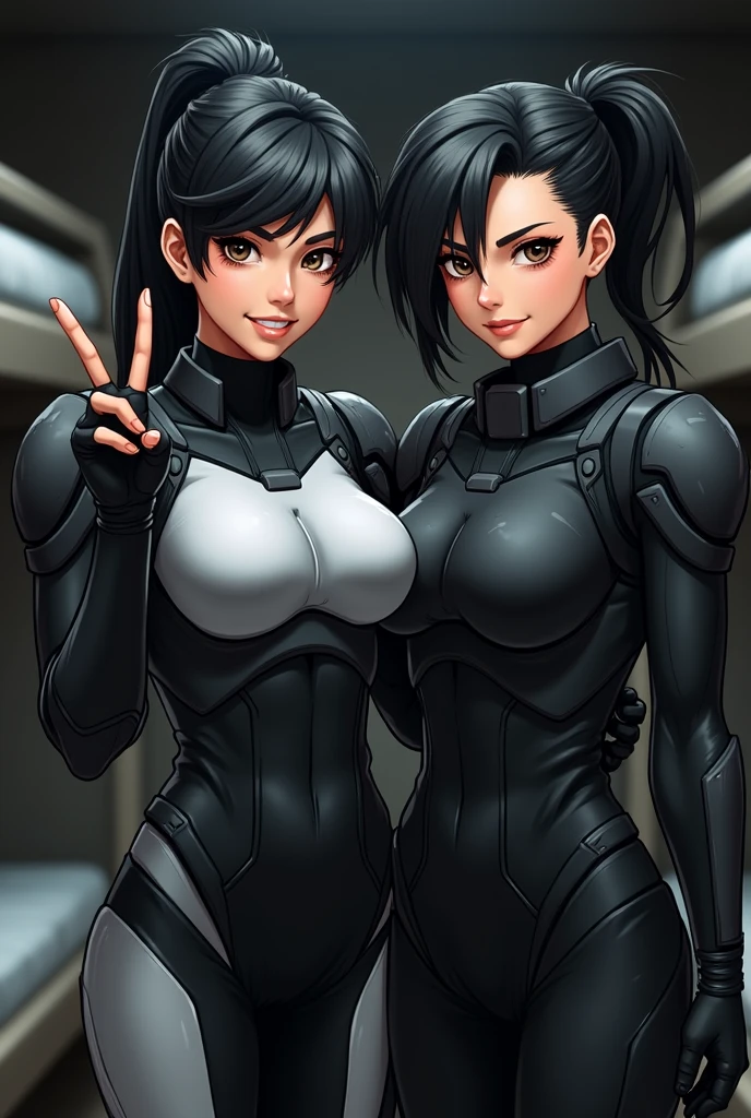character concept art, cute pose, kawai, 1girl, fair skin, Yusuke Murata art style, girl alone, short hair, black hair, blue eyes, anime girl with tattoos on right arm, anime digital art, beautiful anime girl, female anime girl, anime art, muscular!, big oppai, Ilya Kuvshinov, anime badass 8k, anime art, cuberpunk hair, very attractive, gothic,  blue vampire eyes, beautiful face, smiling, short black hair, perfect body, fit body, abdomen, big breasts, chubby butt, prancing ass, prancing butt, gothic clothes, cyberpunk clothes, vampire clothes, muscular, simple background with the moon, pale skin, vampire, face with cute expression, sensual body,