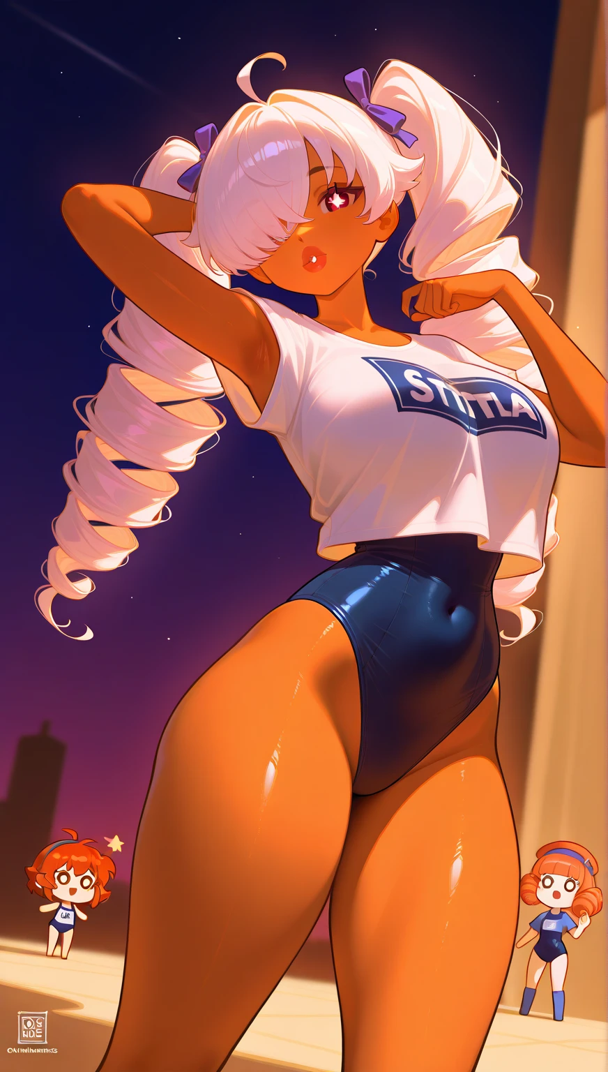 Long hair, Beauty, Full body tights, Big, Close to skin, Blonde, Two beauties kissing, Brainwashed by a succubus, Forcibly kissing, Twitching all over the place, Ahehe-face, Deep kiss, Tongue insertion, Bee woman, Eyes are heart, Lesbian, Pink and blue, Bikumbikun, French kiss, Playing with tongue, White clothes, Squatting, wavy white long hair，beatiful detailed eyes，Light makeup，choker necklace，ear jewelry，Pink and moist lips，full body shot of），Clear sky，and the sun was shining brightly，Two sexy women，Red eyes，In the church，Lots of cool girls，Absurd long white hair，ssee-through，drenched clothes，Sexy women's miniskirt，white stockings，Cocked buttocks，huge tit，Stretch meat，Fair and moisturized skin，Be dignified and religious，The atmosphere is ambiguouisty background，a fairy world,long white hair
