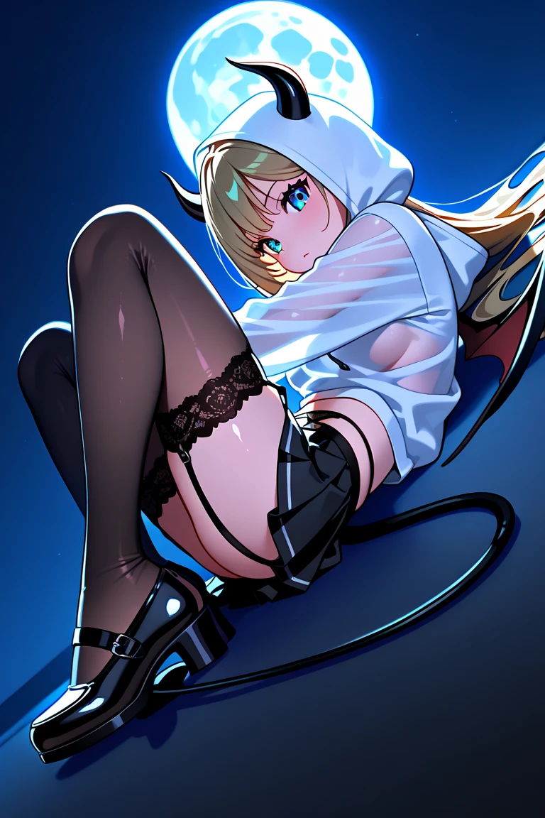 (masterpiece),(Highest quality),(Super detailed),(Best illustrations),(Best Shadow),(Absurd),(Detailed Background),(so beautiful), 16K, 8K,(Best illustrations),(Best Shadow), (so beautiful)angelabalzac, One person, alone, curby, maid, very long hair, , Blonde, blue eyes, arms behind head, squatting, , , Cyan headgear, Low twin tails, empty eyes, blank eyes, , , , , , orgasm, afterglow, erotic smile, pussy, , , , , , Sexy posture, dynamic pose, , cross-eyed, rolling eyes, garter belt, , , , , succubus tail, , , saliva trail, full-face blush, shiny skin, , , orgasm, , , arched back, , torogao, ahegao, BREAK, , Dramatic lighting, Psychedelic background, Clear liquid, Oculogyric crisis, night, Star-shaped hair fastening, , Torrent of Light, Fantasy