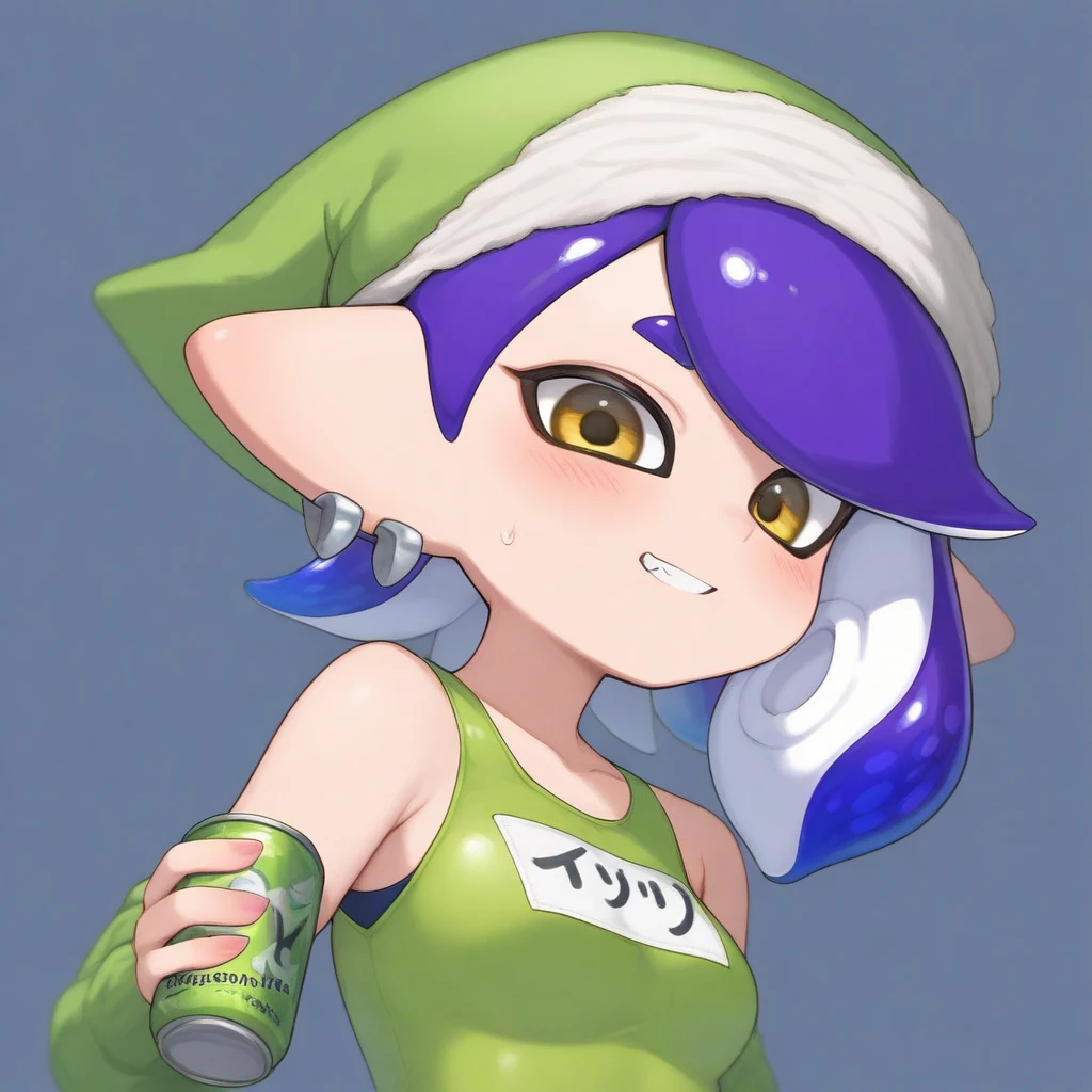 <lora:retro_ham_avas_jun_rifl:1>,
1girl, ;\), ebii \(splatoon\), green eyes, hat, long hair, looking at viewer, miura \(splatoon\), one eye closed, sandals, sea slug, smile, upper body