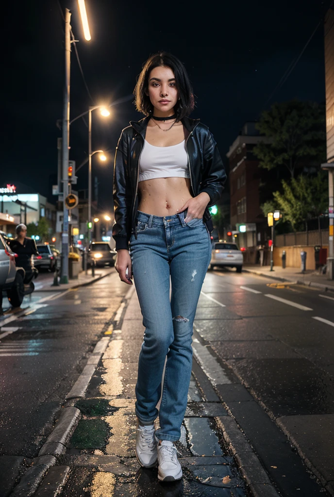absurdres, RAW photo, extremely delicate and beautiful, masterpiece, Best Quality, ultra high resolution, 16k, hyperrealistic, realistic, photorealistic, photo-realistic, ultra-detailed, perfect anatomy, super Detailed skin, perfect figure, Very detailed CG 8k wallpaper, nude, pussy, shaved pussy, nipple, perfect nipple, perfect round breast, perfect fingers, (full body :1.2), white skin, standing, blushing, windy, sexy leg, smile, puffy hair, bangs,  long leg, (nude girls), messy hair, flat bangs, sexy lips, cute hair, no bra,  from below, all hands down, all nude, all hands down, kpop idol, idol group, same tall girls, sunny day, sunlight, sexy pose, sexy standing, all hands down, no wearing panties, no wearing bra, sun light, small round breast, perfect small round breast, red lips, blowkiss, on street city, slim body, horny, arrogant face, no wearing panties, bottomless, pussy, 18 years old, teen, all hands down, sexy pose, (many people on background), sexy denim skirt, very short denim skirt, heels, tongue out, seductive, horny, open black leather jacket, crop top jacket,