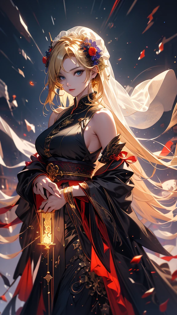 anime,(In the Katana Stone),Girl Attractive,Suitable for stone,autumn forest,Small paved path to the stone,Leaves are crumbling,Dress with diagonal patterns,Behind the stone,Statue-monument to a hero in armor and with long hair,I feel nostalgic,score_9, score_8_up, score_7_up,rating_explicit, Negative Prompt, masterpiece, high quality, clear detail, beautiful colors,