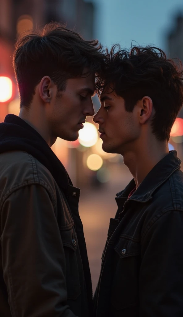 Gay boyfriends kissing