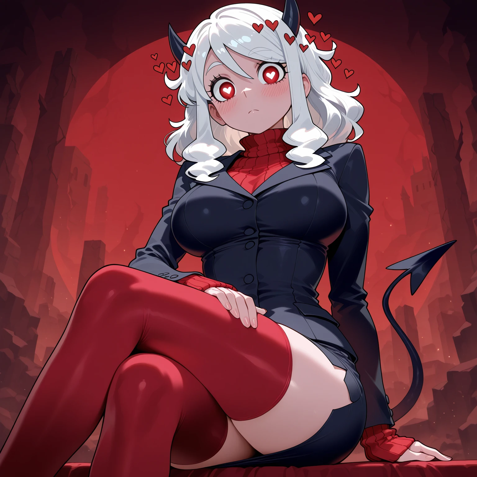 (Best quality: 1.0), (super high res: 1.0), extremely detailed character, detailed Hands, half-dragon girl, horns, scales on the neck, scales on the shoulders, scales on the forearm, scales on the cheek, woman with dragon's tail, extremely detailed hair, short hair, ((white hair)), ((black locks)), extremely detailed eyes, heterochromia, (right eye white and left being black), dragon eyes, 2d, anime art, teen/young, ((full body)), standing, medieval, Rpg, small breasts