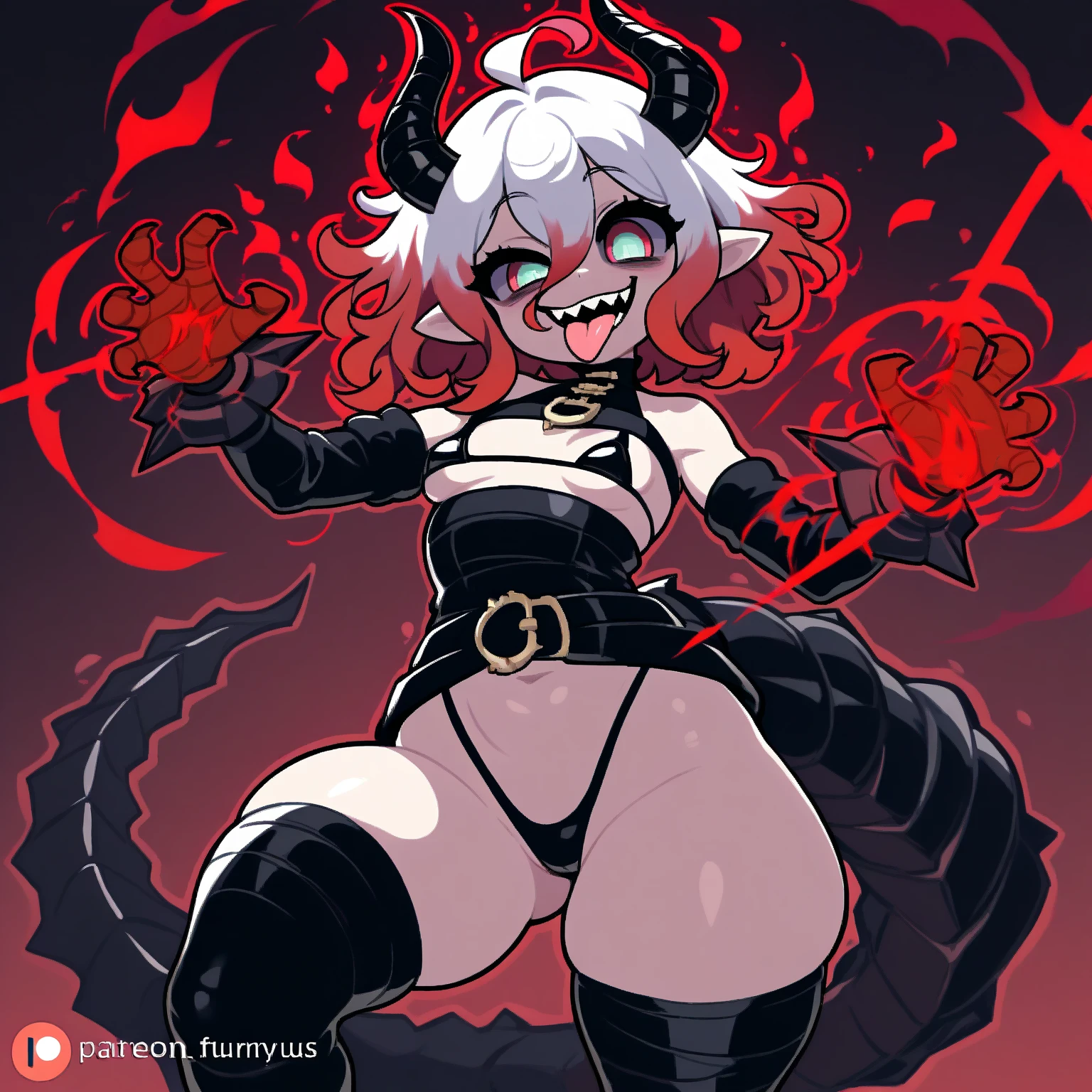 Flandre Scarlet, jewelry wing, (pointy ear:0.5), short ears, hat, White hat, Short sleeves, Puffy sleeves,,predator, H.R. Giger,{{{{{{{{succubus}}}}}}}}, monster, latex body suit,creature, Girtablulu, {{scorpion creature}}, huge {{scorpion}}, 1 head, 2 arms, 4 legs, 1 tail, {{human head}}, {{scorpion body}}, {{{{crayfish large hands}}}}, {{large wings}}, {{{{poison needle, long scorpion tail}}}}, solo focus, 