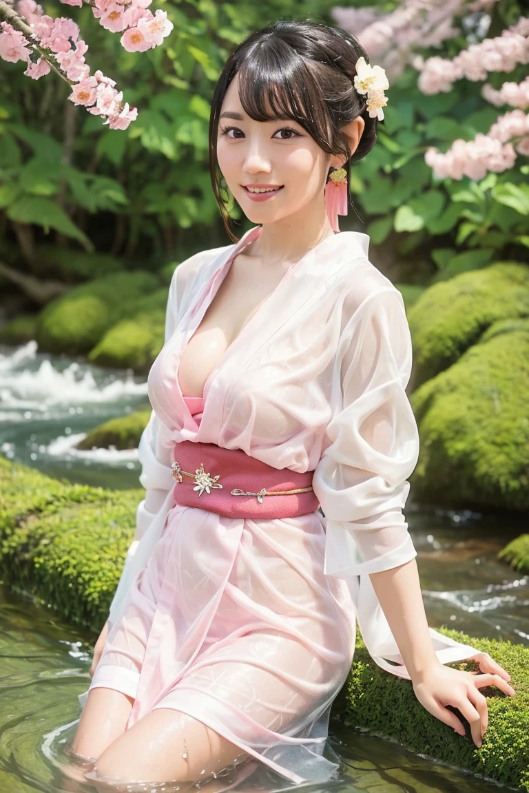 songkran,rain,全身がrainでずぶ濡れ, Wet Faceに水滴が滴る, Wet Face,Wet clothes, Wet Skin, Wet Hair,A cute young woman like an idol,顔がrainに濡れている,A maid outfit with a cleavage-revealing design,,RAW Photos,Genuine,Real,High definition,Raw photo,masterpiece