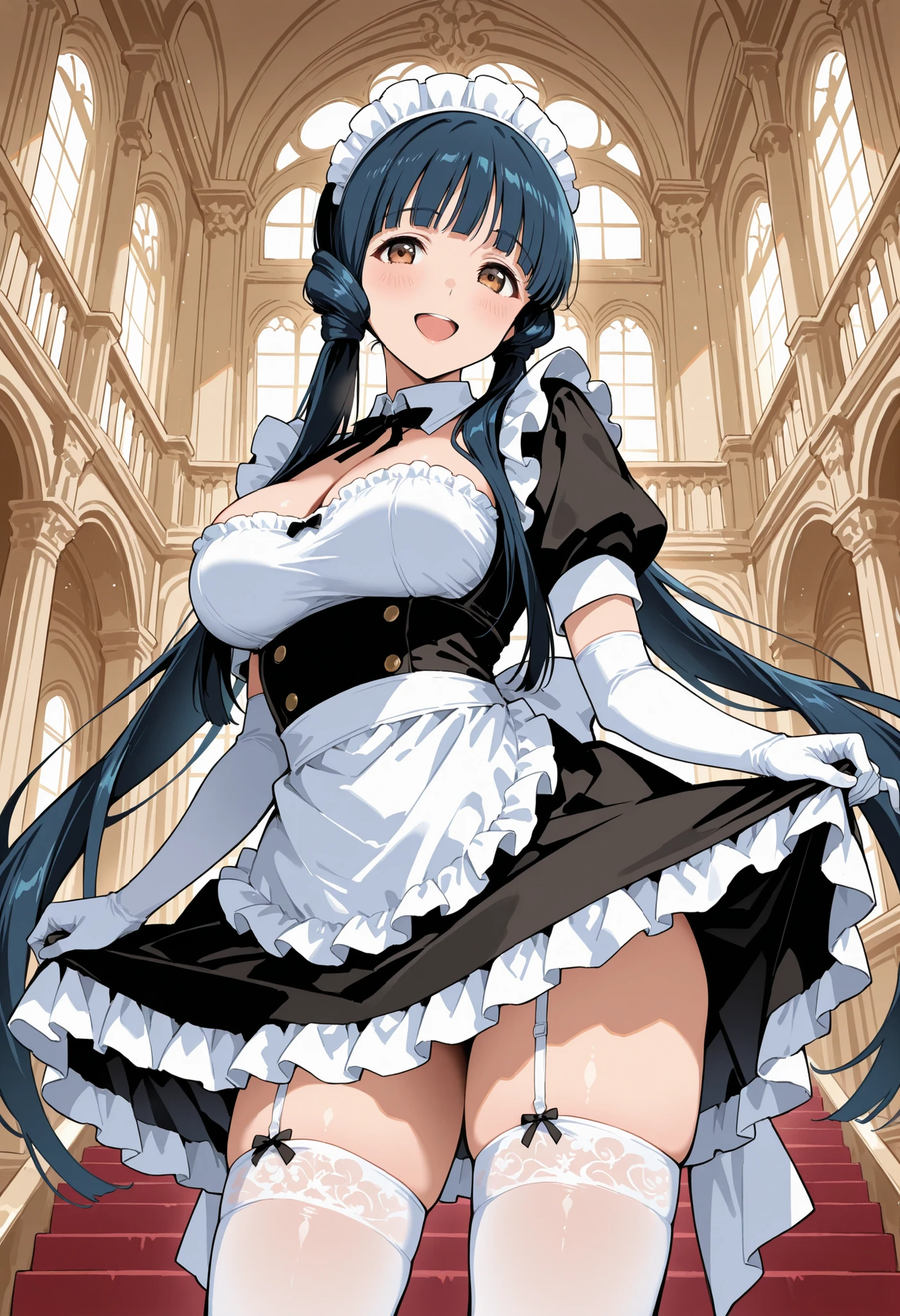 The maid blushed