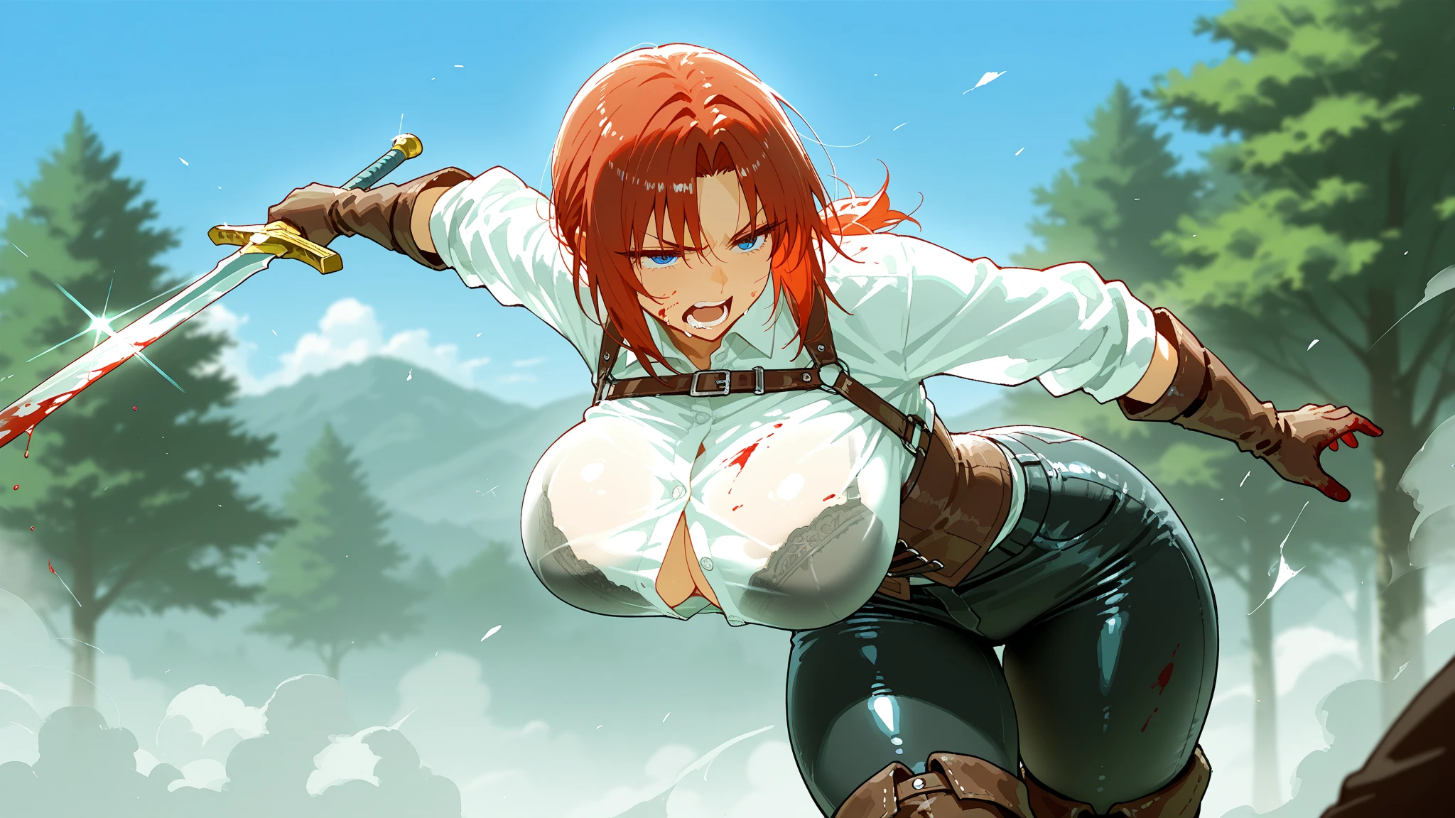 One Mature Woman,Age 50 ,Excellent anatomy, masterpiece, Highest quality,Realistic, hyperRealistic, 16k hdr,(Brown Hair, Choppy Hair,Cleavage,damaged body,Sweat,Beautiful Face,Mature Woman,Beautiful Paladin,Torn Costume,Arm guard,Leg guards,Scapula,Metal collar,Tied up,Chained:1.2), (blush,cry,On all fours,Top-down Bottom-up:1.2),Fantasy World,Inside the cave,Goblin Nest,薄暗いInside the cave,(Surrounded by many violent goblins:1.3), (Sign around the neck,Pull the leash,lead:1.2),