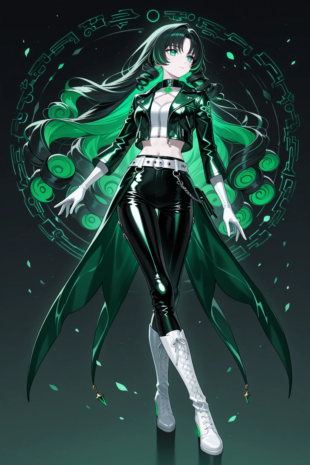 score_9, score_8_up, score_7_up, source_pony, aesthetic full body illustration of a wonderful magical pony in an enchanted wonderland, monochrome green tones mane, beautiful whimsical fantasy art concept, detailed background, glowing particles, masterpiece, best quality, sfw, <lora:KSF:1> magnificent alien, anthropomorphic creature
