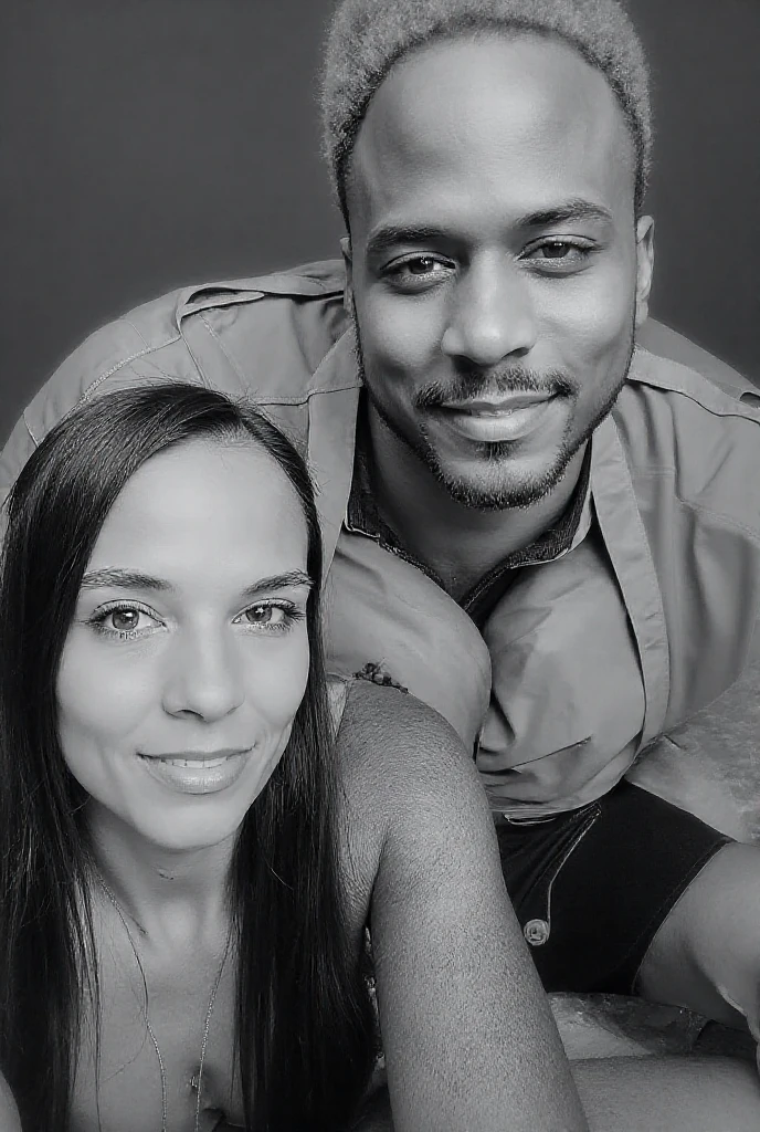 Couple,White people,Black and white photography,young,Home