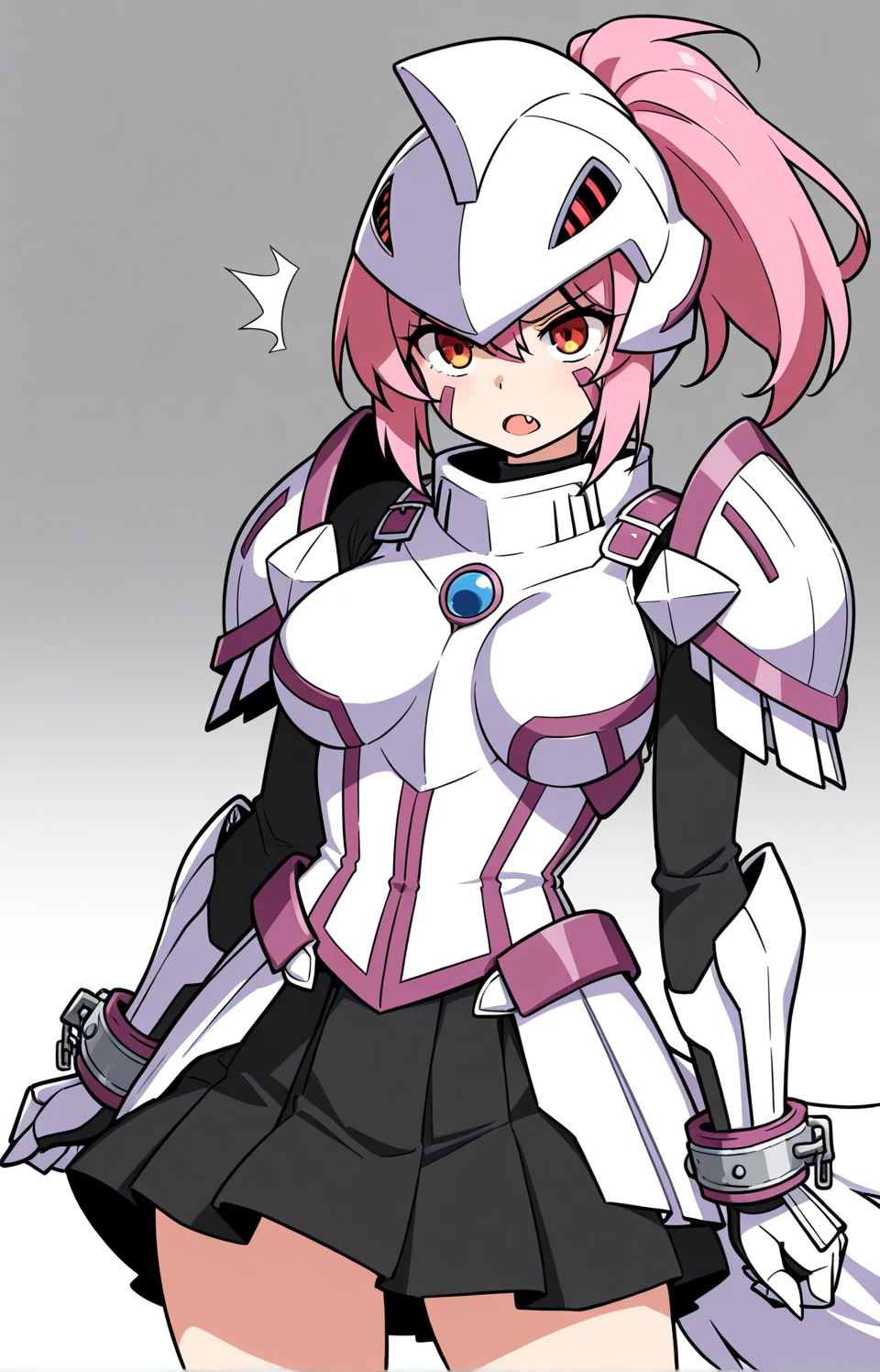 Sexy angry girl robot little japanese animation miniskirt