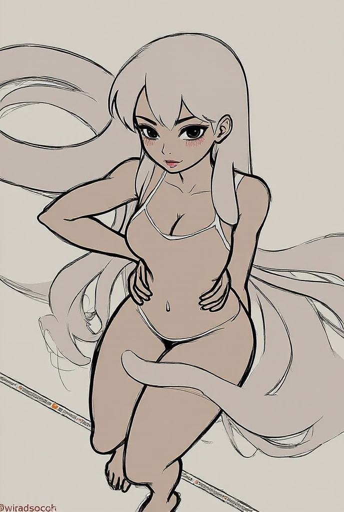 naked girl drawing poses, full body, feat, white hair, fit, 18, smiling, shy, embarrassed, seductive pose, sexy pose