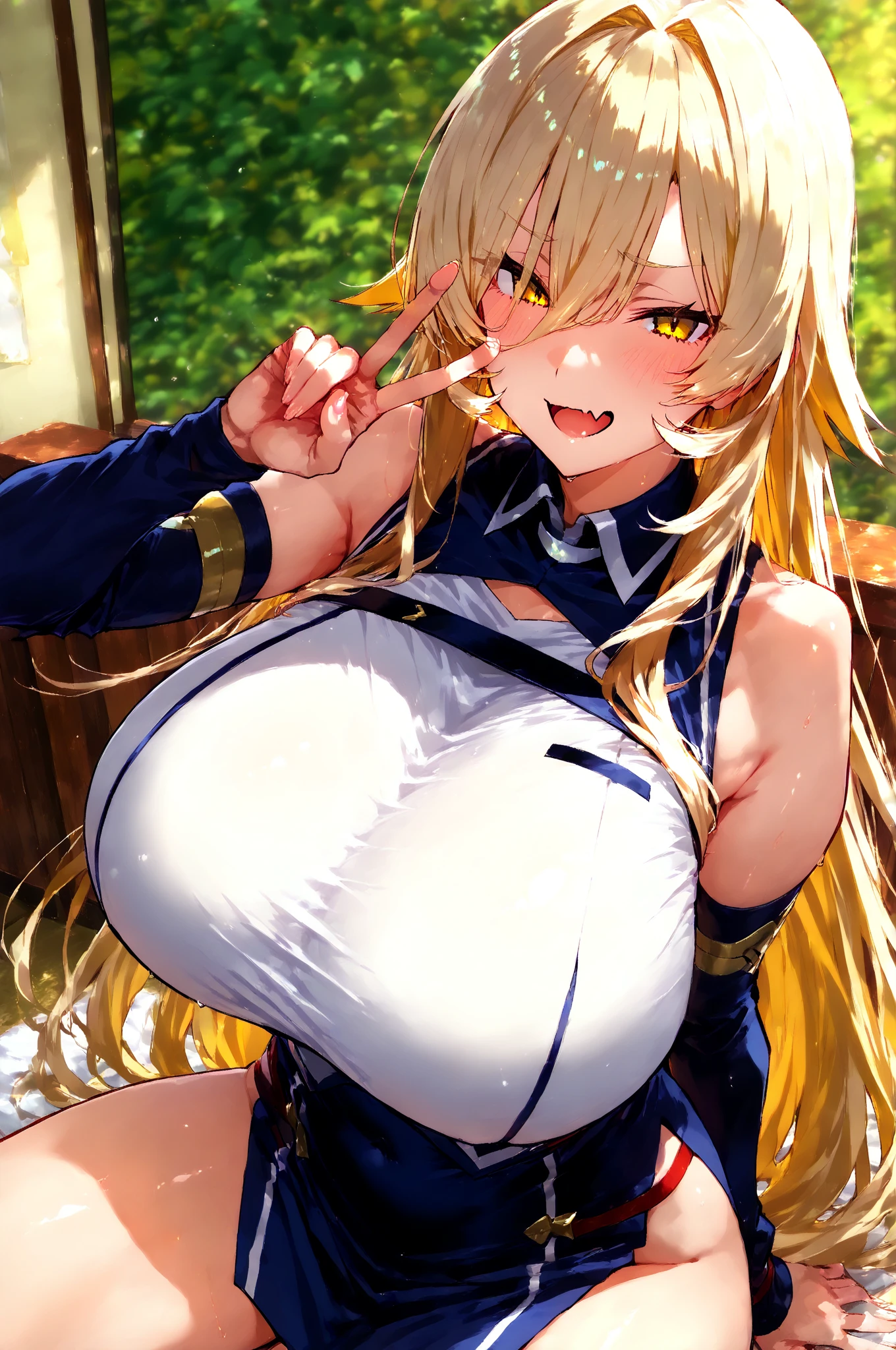 (masutepiece:1.3), (Best Quality:1.3),
1girl in, (Cute:1.5),(Chibi:0.5),(kawaii:2.0),(Lori:2.0),(12 year old girl),(large full breasts:1.65),(Ahoge,Blonde hair, blue bow, Green eyes,eyebrows visible through hair,side locks,Parted bangs,Long hair, Hair Flower, Hair Ornament, Curly hair,Bow:1.4),:D,(Angel,White feathers, one white winged, Angel wings,Spread wings, Glowing wings),pitt \(??? Icarus\),gleaming skin, Clear skin, shining beautiful skin, Open mouth, skyporn, Smile, Solo, tusk, Upper teeth,(long eyelashes, Double eyelids:1.2),Solo,gleaming skin, Clear skin, Beautiful skin(best quality face),(Top quality glowing eyes), BREAK,
(Black theme:1.4), ((Hip-hop style, Self-coming department):1.4), (Loose and sloppy black wear:1.3), (Oversized black T-shirt with extended hem:1.5), (Exposed T-heme:1.4), ((Long sleeves, baggy sleeves):1.2), (Black and white tartan check pleated skirt:1.1), (thighs with black and pink stripes,,:1.3), (Necklace:1.2), (Black t-shirt with pink text:1.2), (Platform High Boots:1.1), (Cross Accessories:1.2),Bare shoulders, (Autumn leaves:1.3), BREAK, (Background Japan castle):1.5,(Cobblestone staircase):1.5, (On the roof, Beautiful Moon), BREAK, (plein air):1.9,(Midnight:1.9),
BREAK, ((funny, Talk to each other ,Smile,Big laugh)) ,((Bright atmosphere)),
((funny, Talk to each other ,Smile,Big laugh)) ,((Bright atmosphere)),
BREAK,(Blurry background:1.3),(absurderes, hight resolution, Super Detail Art),cel shading,Clear Color, Lonely optical effect, Beautiful pictures, Bright glow, mystic atmosphere,(Close-up of girl:1.1), Mystical light particle effect,manga influence, clean line drawings,