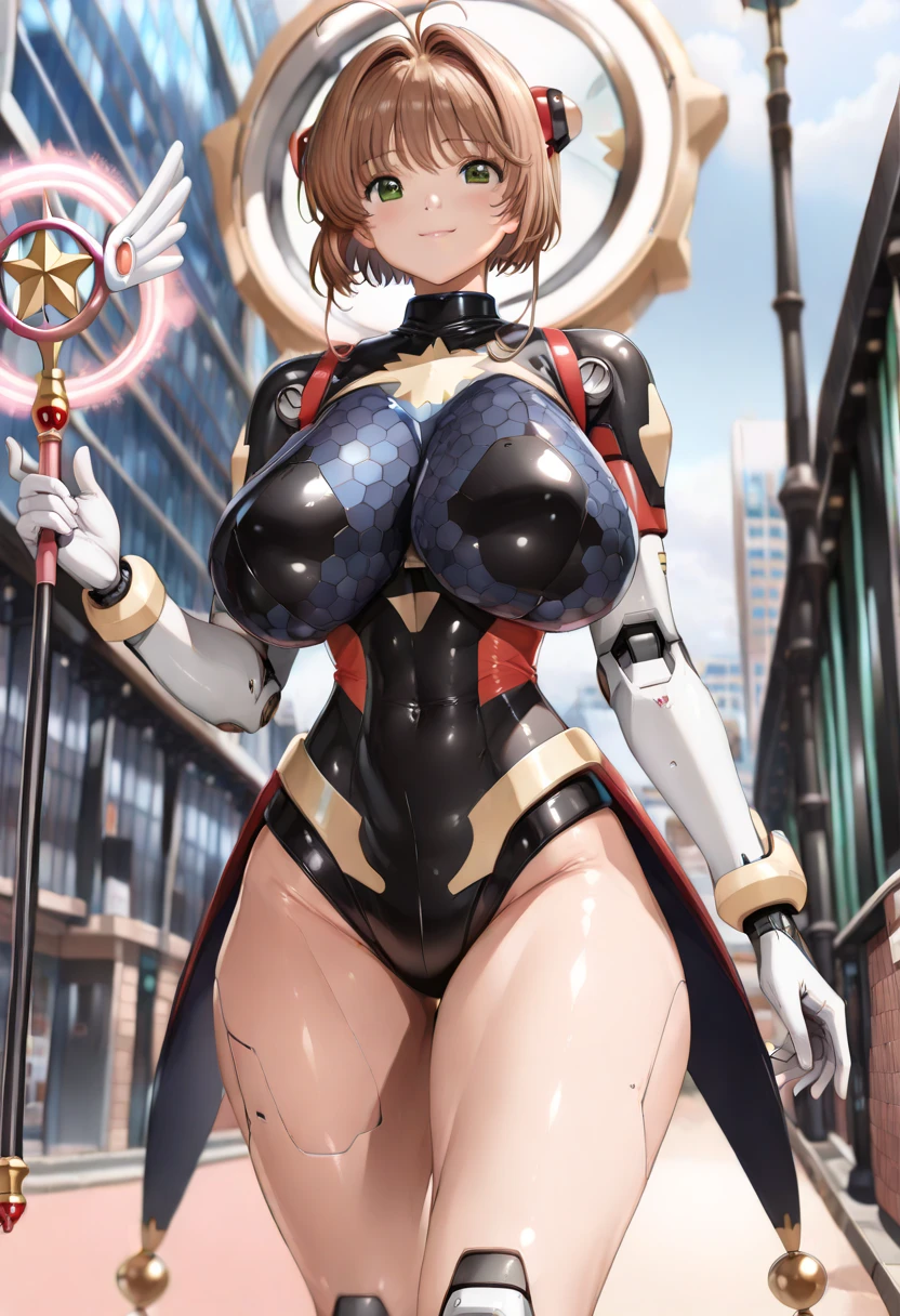 (masterpiece), (Highest quality), (High resolution), Big breasts,, ((leotard, white and red leotard, matching leotard, No sleeve, barefoot)), ((Tight belt, Gold Belt)), ((boots, matching boots, ankle-high boots, white boots)), ((gloves, white gloves)), Urban Background, tokyo Urban Background, alone, alone focus, dynamicなファイティングポーズ, (whole body), Cowboy Shot, Superhero, ((Beautiful attention to detail)), ((Gold star symbol on chest)), (Brown Hair, Medium Hair, Bob Hair, Purple eyes), (Perfect hands, Perfect Anatomy), Superhero, ((Beautiful attention to detail)), whole body costume design. Energy ball in hand.Sweat,dynamic,dynamic,big breast,very big breast