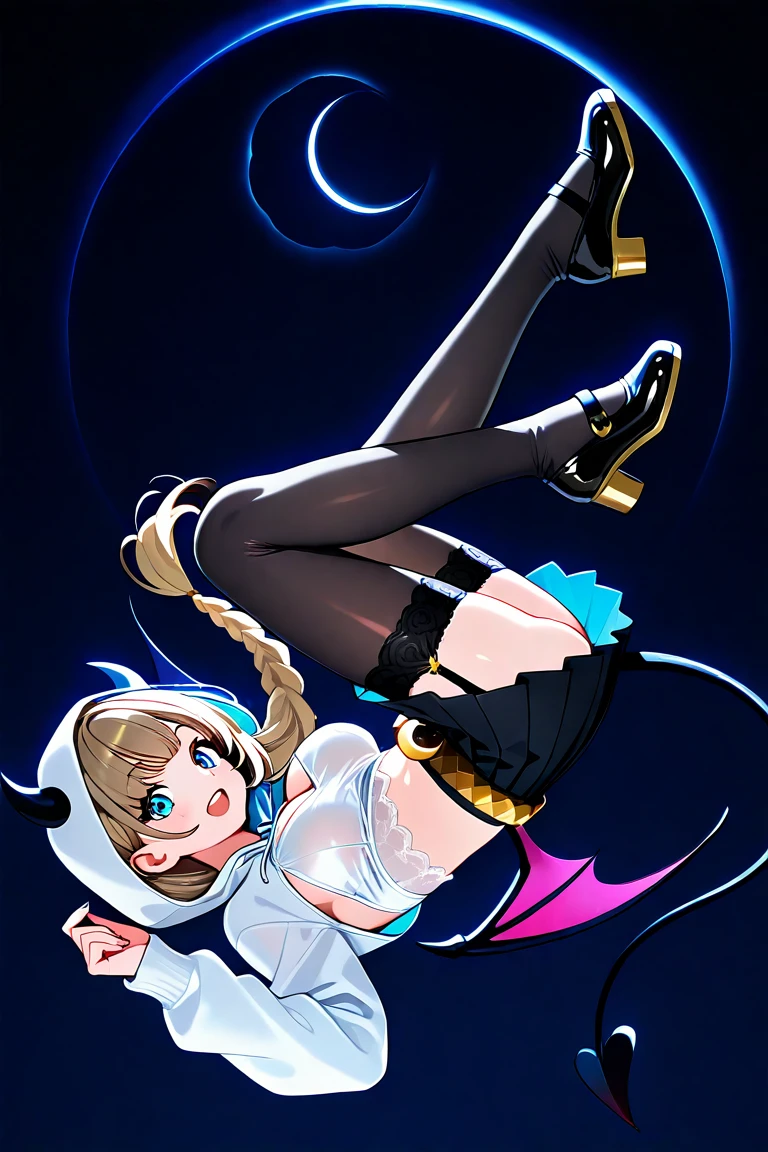 Pixel-Silverville 1 menina, panthyhose, Black pantyhose, Orelhas de coelho, Rua, Sunset, master part, best quality, Camelo, exposto, Erotic, espectador de frente para o espectador
